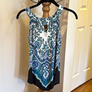 INC Paisley Halter Tank